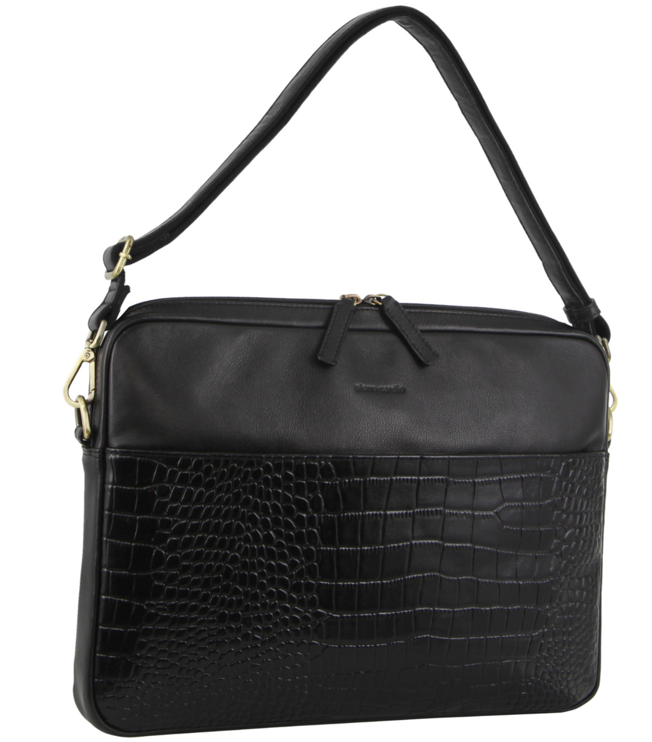 Pierre Cardin Croc-Embossed Leather Business 15