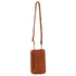Ladies Leather Cross Body Bag/Wallet Bag/Clutch Wallet - Cognac
