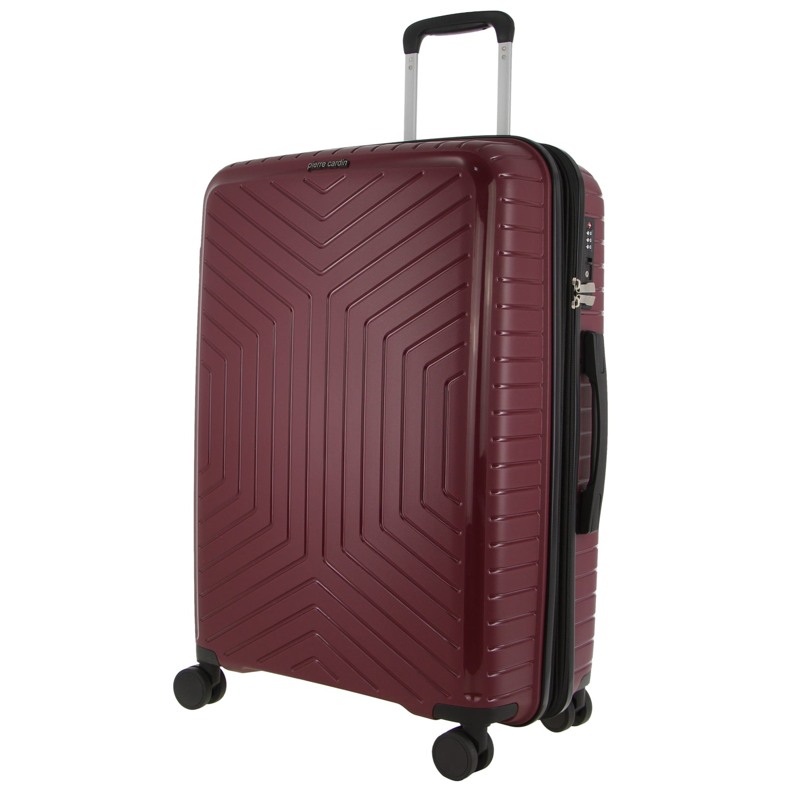 65cm Medium Hard-Shell Suitcase Travel Luggage Bag - Burgundy