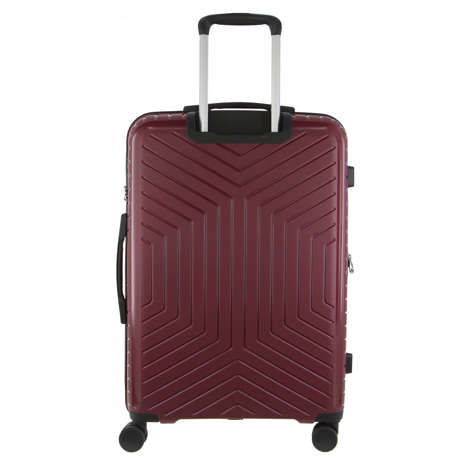 65cm Medium Hard-Shell Suitcase Travel Luggage Bag - Burgundy
