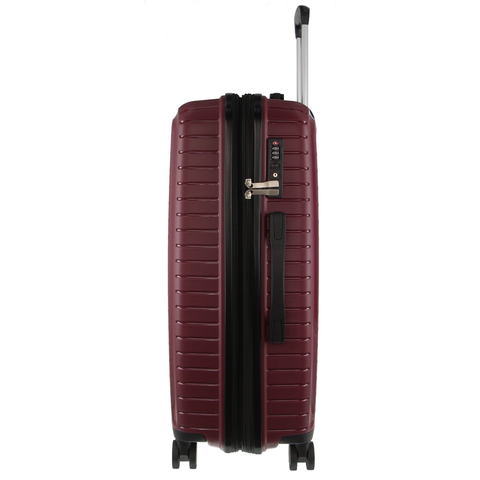 65cm Medium Hard-Shell Suitcase Travel Luggage Bag - Burgundy