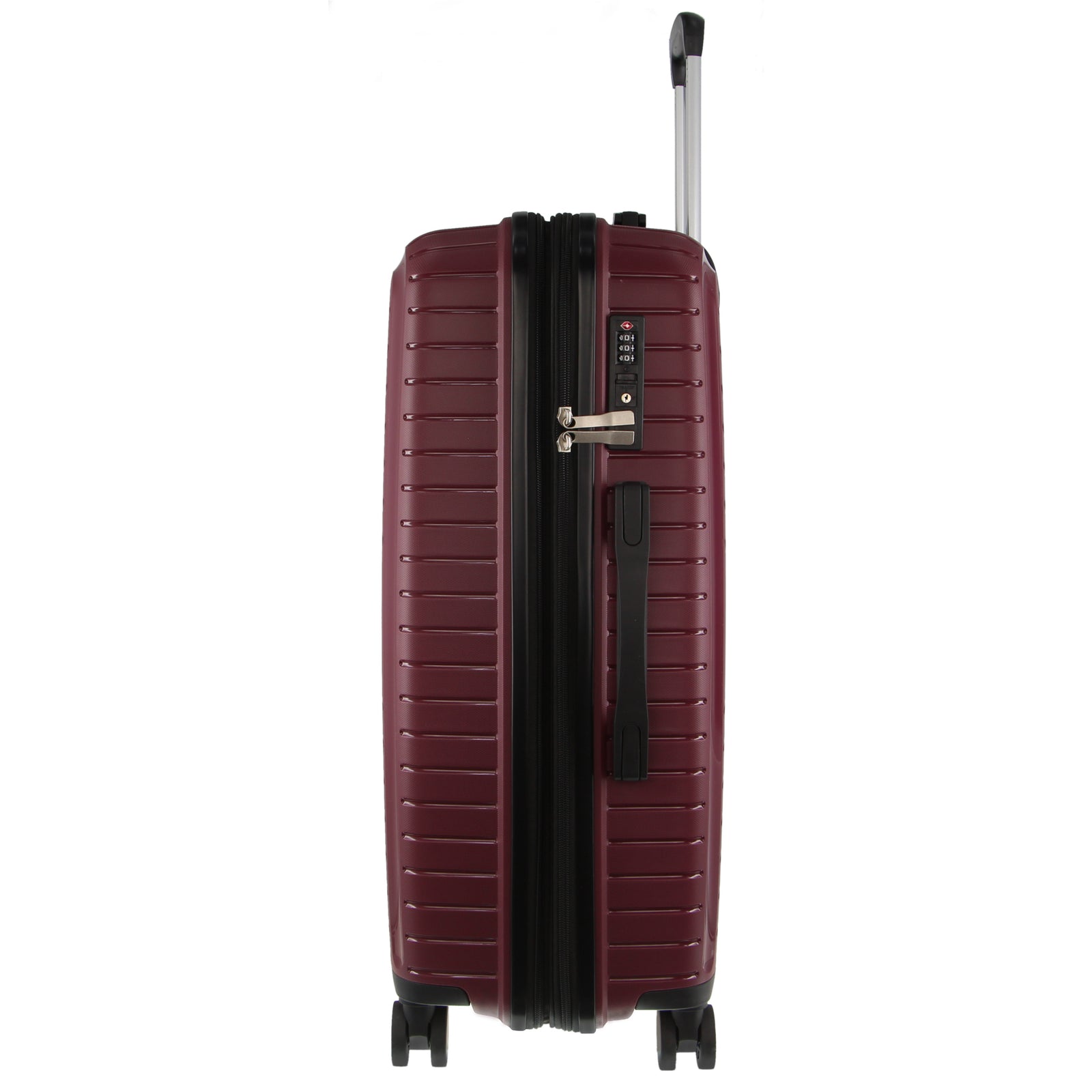 Pierre Cardin 65cm Medium Hard-Shell Suitcase Travel Luggage Bag - Burgundy