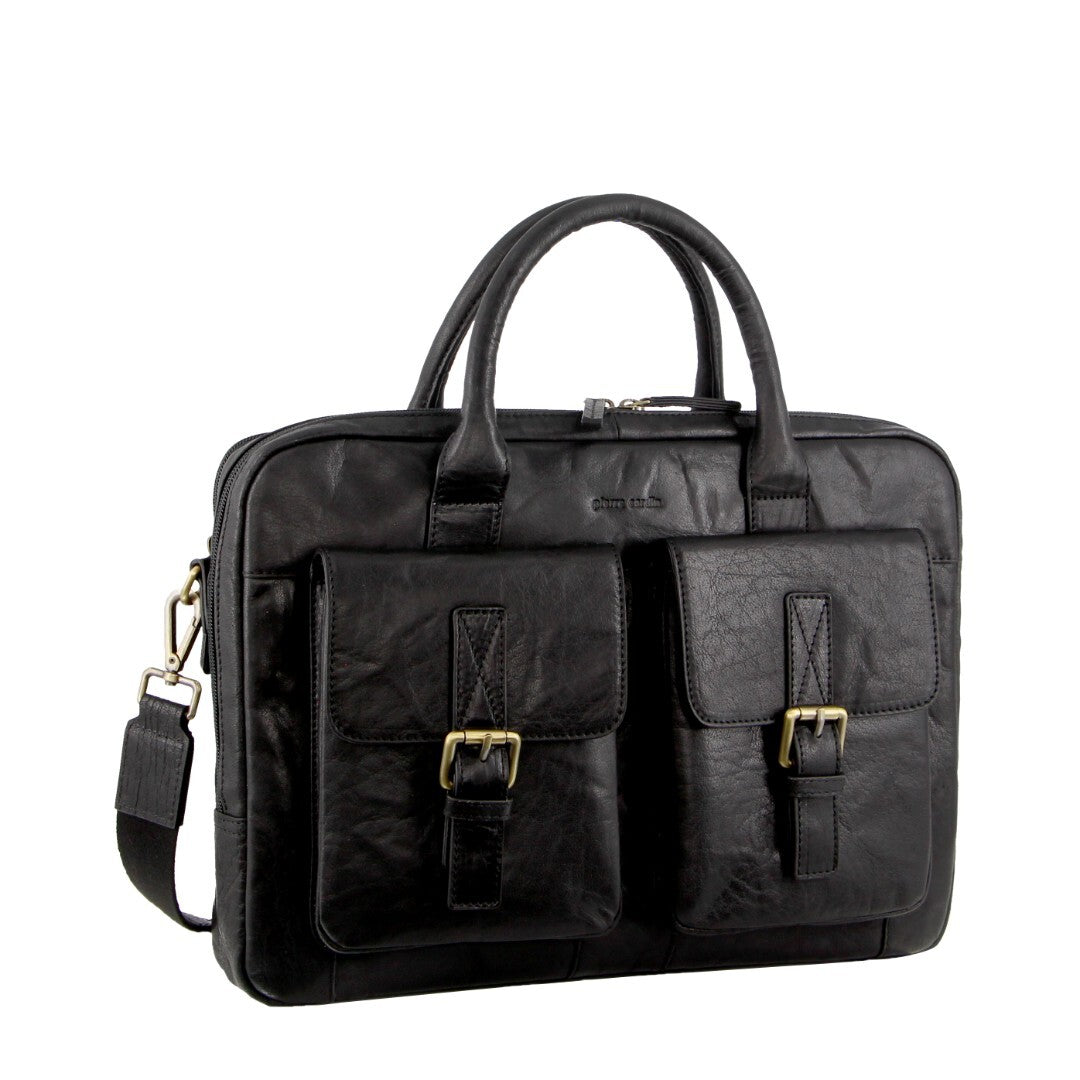 Pierre Cardin Leather Multi-Compartment Business 15