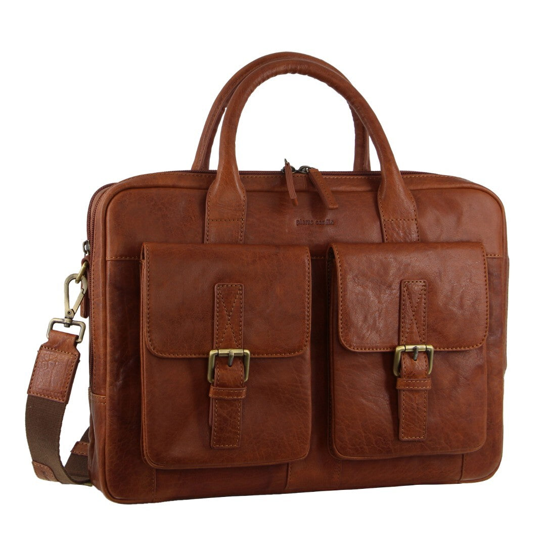 Pierre Cardin Leather Multi-Compartment Business 15