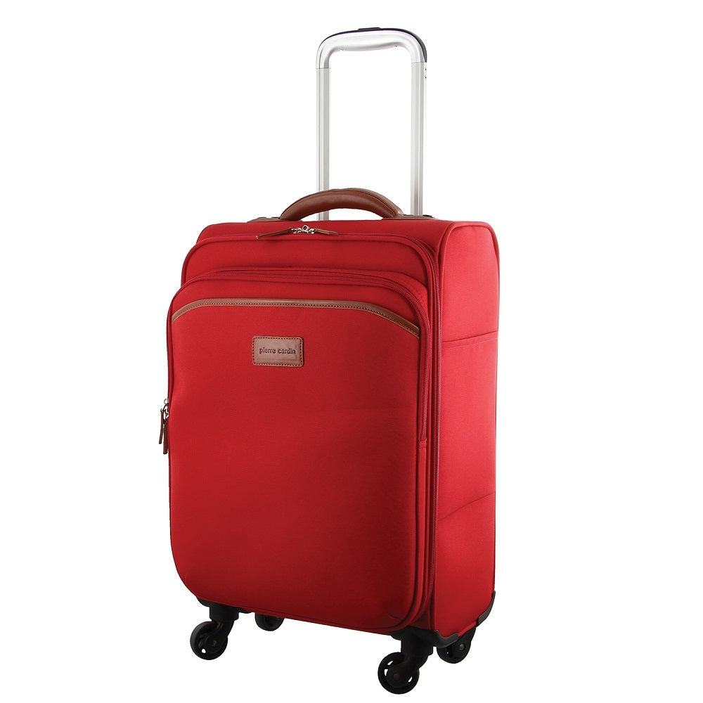 40L Cabin Soft-Shell Suitcase Travel Luggage Bag 4-Wheel Case - Red