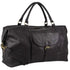 Mens Leather Business Overnight Bag Luggage Duffle Weekend Travel - Black