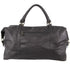 Mens Leather Business Overnight Bag Luggage Duffle Weekend Travel - Black