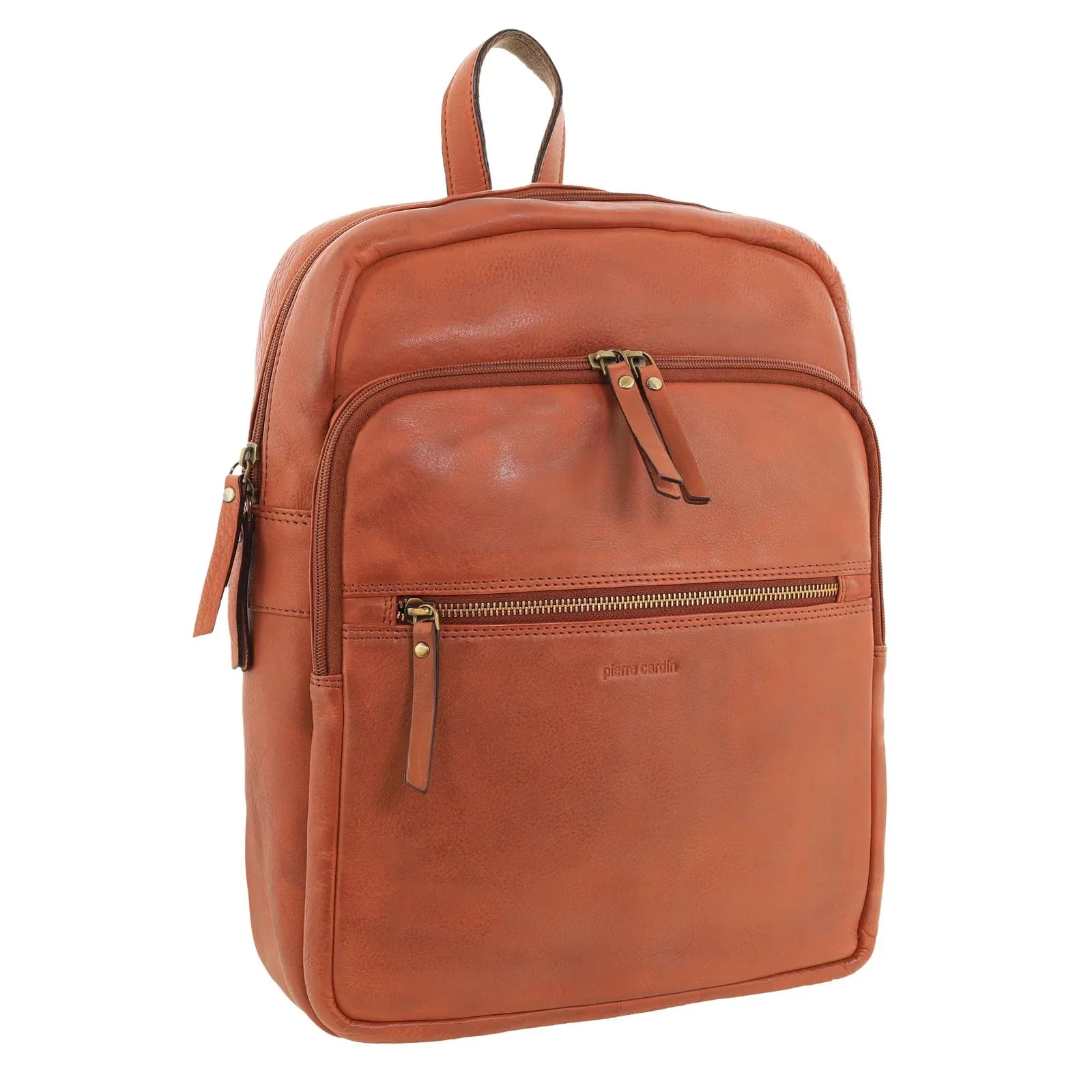 Womens Vintage Backpack Bag in Cognac