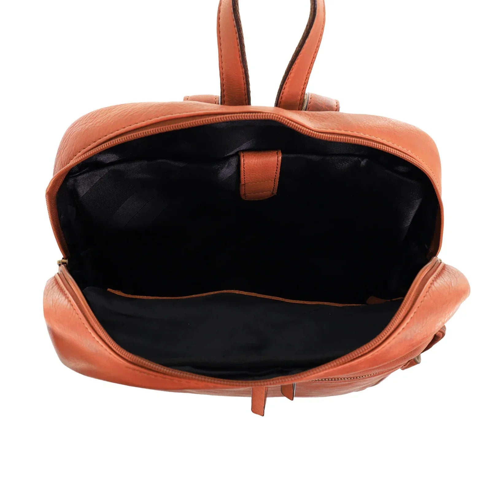 Womens Vintage Backpack Bag in Cognac