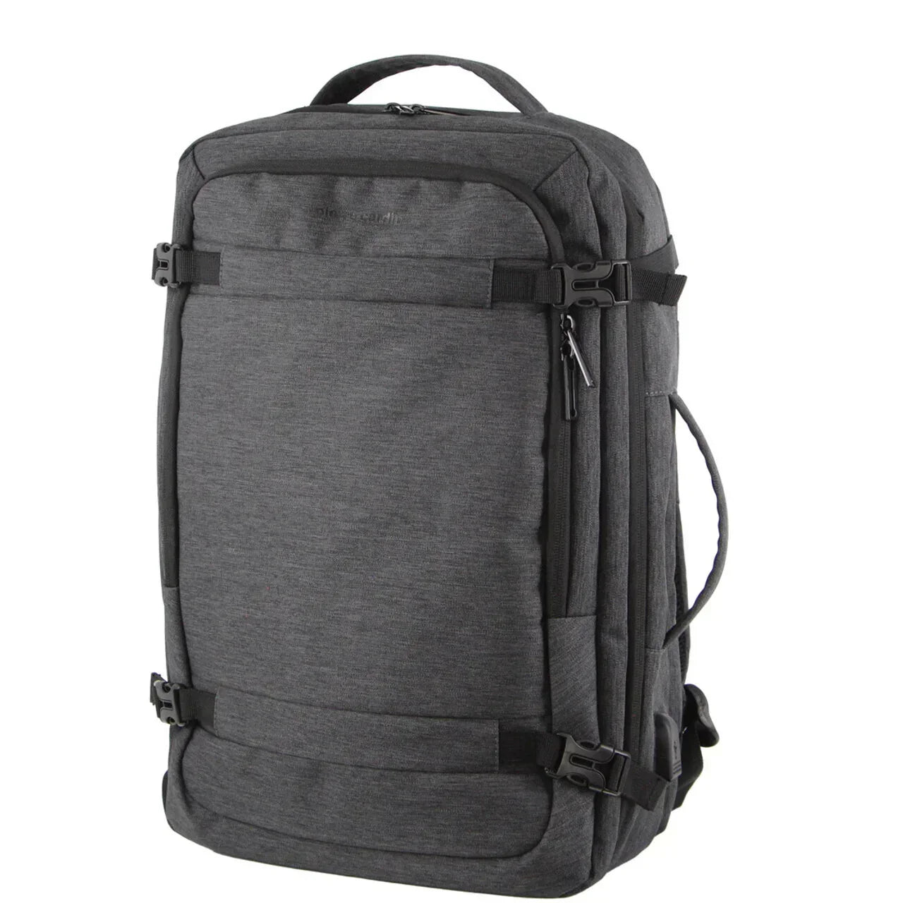 Mens Travel & Business Backpack with Built-in USB Port - Grey