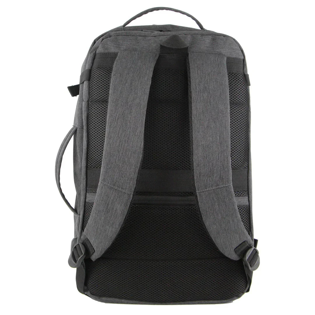 Mens Travel & Business Backpack with Built-in USB Port - Grey