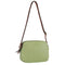 Leather Cross Body Bag Dual Zip Strap Shoulder Clutch in Jade