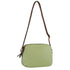 Leather Cross Body Bag Dual Zip Strap Shoulder Clutch in Jade