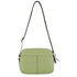 Leather Cross Body Bag Dual Zip Strap Shoulder Clutch in Jade