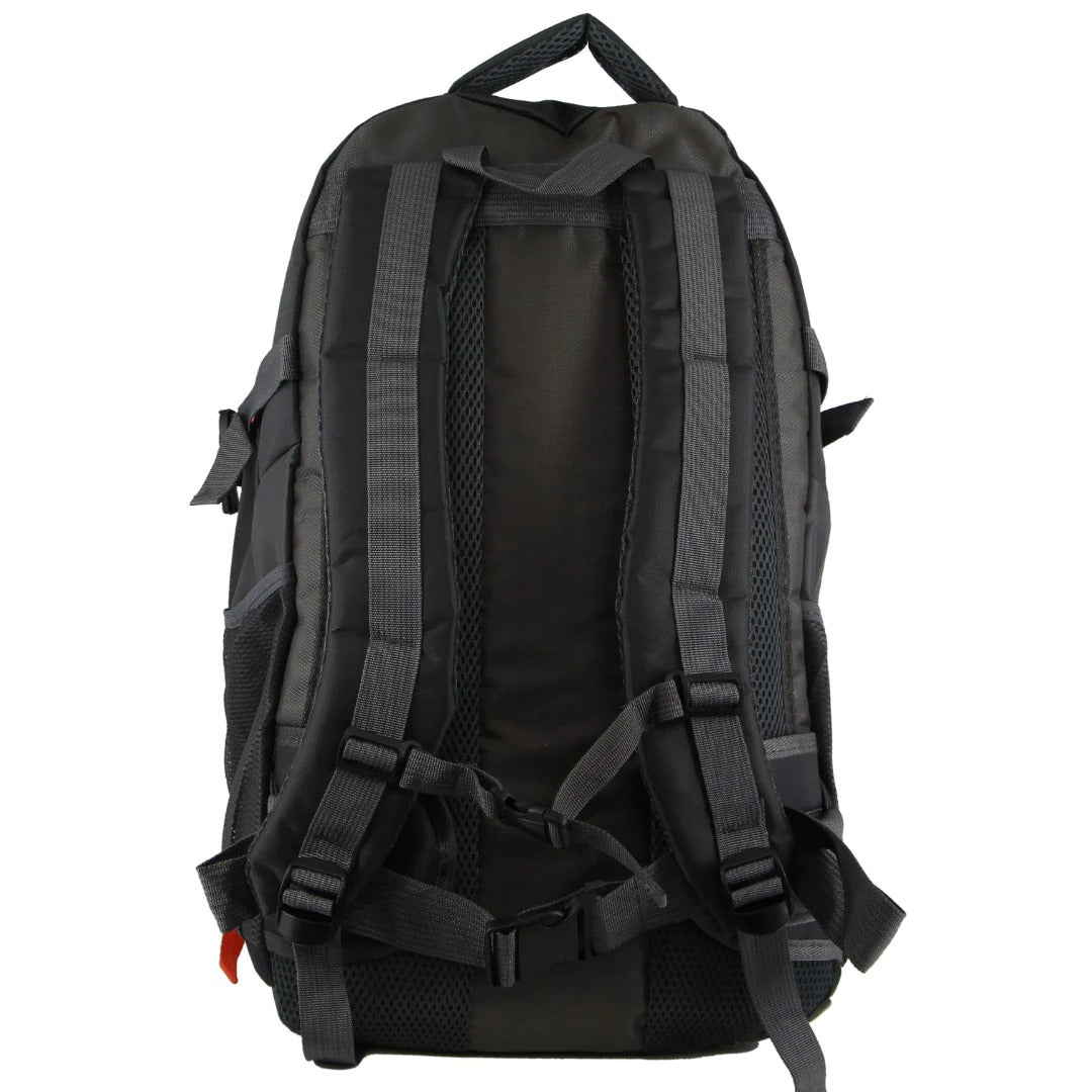 Mens Nylon Travel & Sport Medium Backpack Bag in Grey/Black