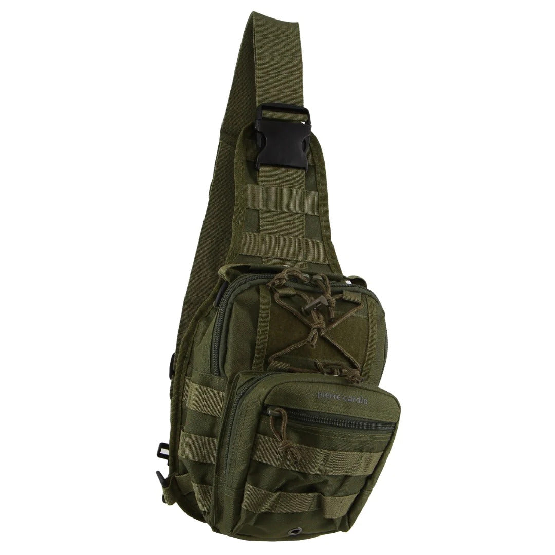 Cross Body Tactical Sling Bag Rucksack Army Style in Green