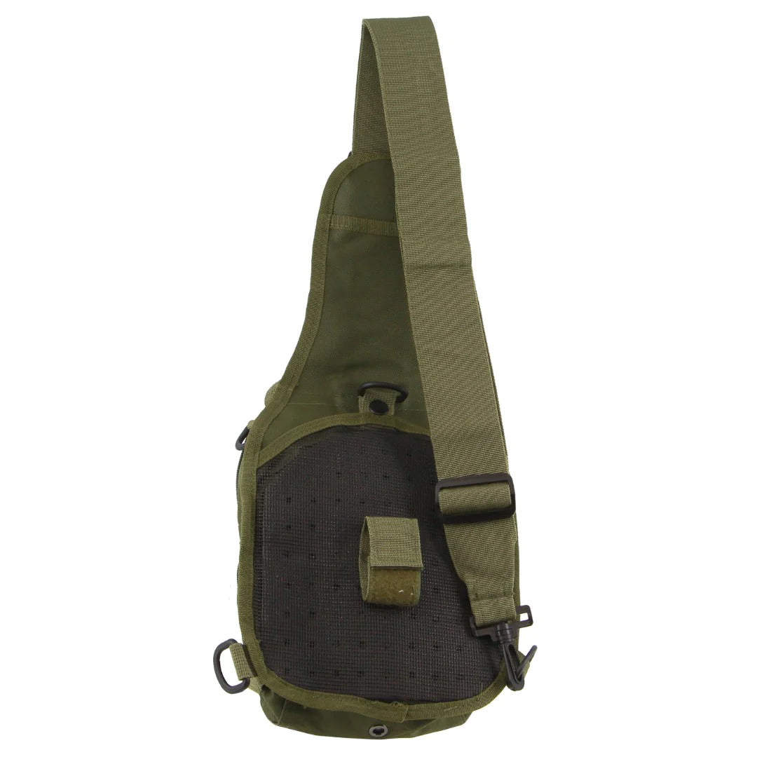 Cross Body Tactical Sling Bag Rucksack Army Style in Green