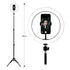 LED Selfie Ring Light with Tripod Stand & Cell Phone Holder for Live Stream/Makeup