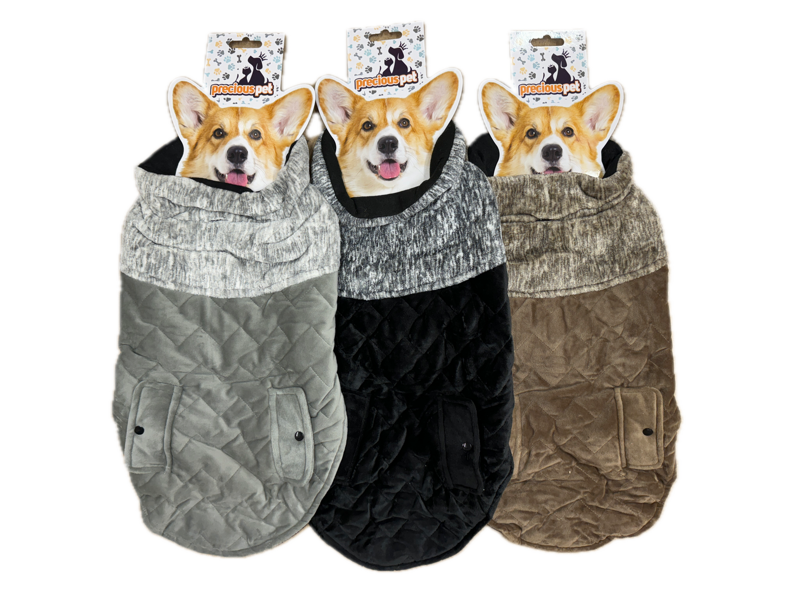 50cm Quilted Dog Jacket Coat Warm Winter Pet Clothes Vest Padded Windbreaker