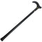 Metal WALKING STICK Travel Extendable Pole Compact Adjustable Lightweight - Black