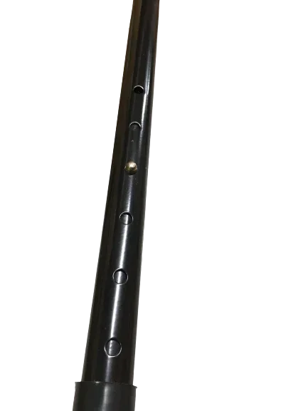 Metal WALKING STICK Travel Extendable Pole Compact Adjustable Lightweight - Black