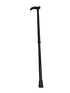 Metal WALKING STICK Travel Extendable Pole Compact Adjustable Lightweight - Black
