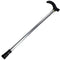 Metal WALKING STICK Travel Extendable Pole Compact Adjustable Lightweight - Silver
