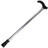Metal WALKING STICK Travel Extendable Pole Compact Adjustable Lightweight - Silver