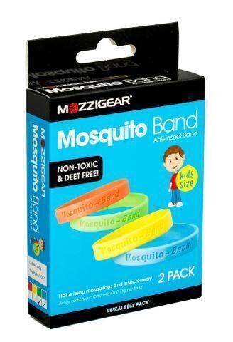 Mosquito Kids Wrist Band Repellent Camping Hiking Non-Toxic Childrens 2pk
