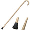 93cm WOODEN WALKING STICK Wood Cane Pole Carved Varnished Deluxe Sturdy - Beige