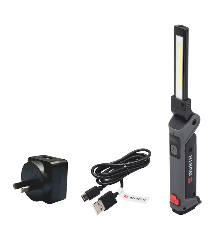 Cordless LED Work Lamp 700 Lumen USB Rechargeable Folding Head Light