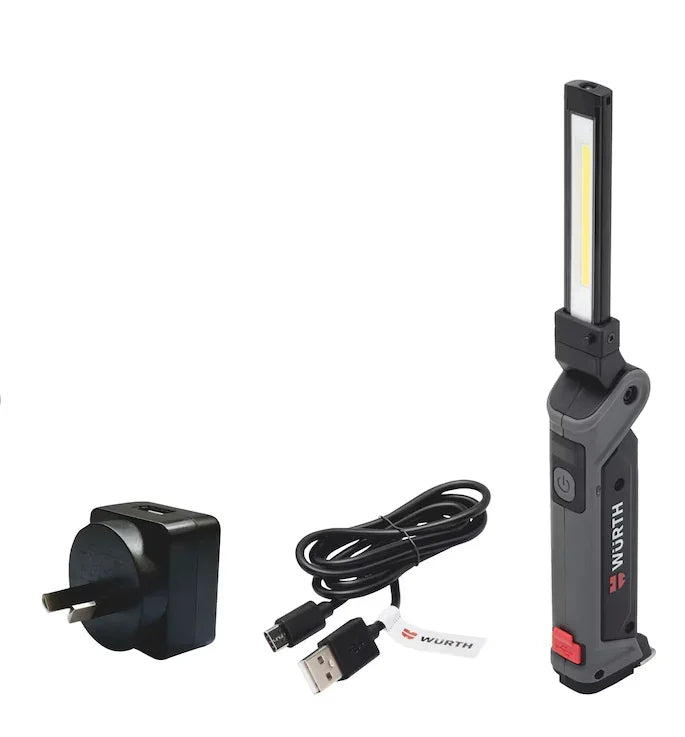 Cordless LED Handheld Work Lamp ERGOPOWER BEND+ – 700 Lumen, Folding Head, USB Rechargeable