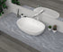 Low Sided Oval Shaped Basin Cast stone - Solid Surface Basin 600mm