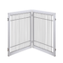 Wooden Dog Pen and Pet Gate Two-Panel Extension, White