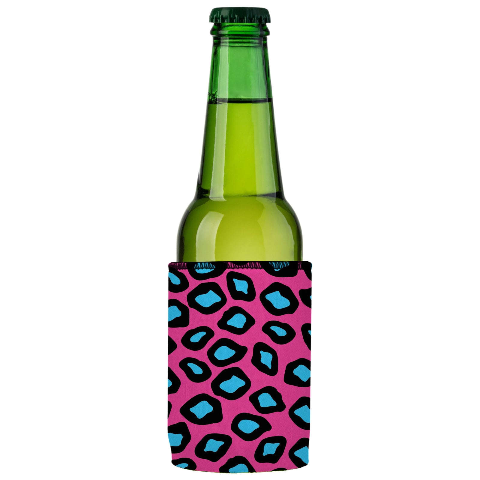 Pink Leopard Print Stubby Cooler - Standard