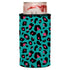 Teal Leopard Pattern Stubby Cooler - Standard
