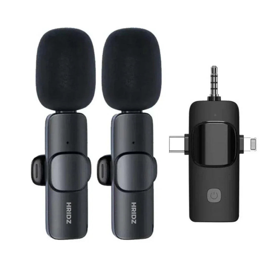 K31 Wireless Mini Microphone 3 in 1 for iOS, Android, Camera Smartphone DSLR Desktop Laptop