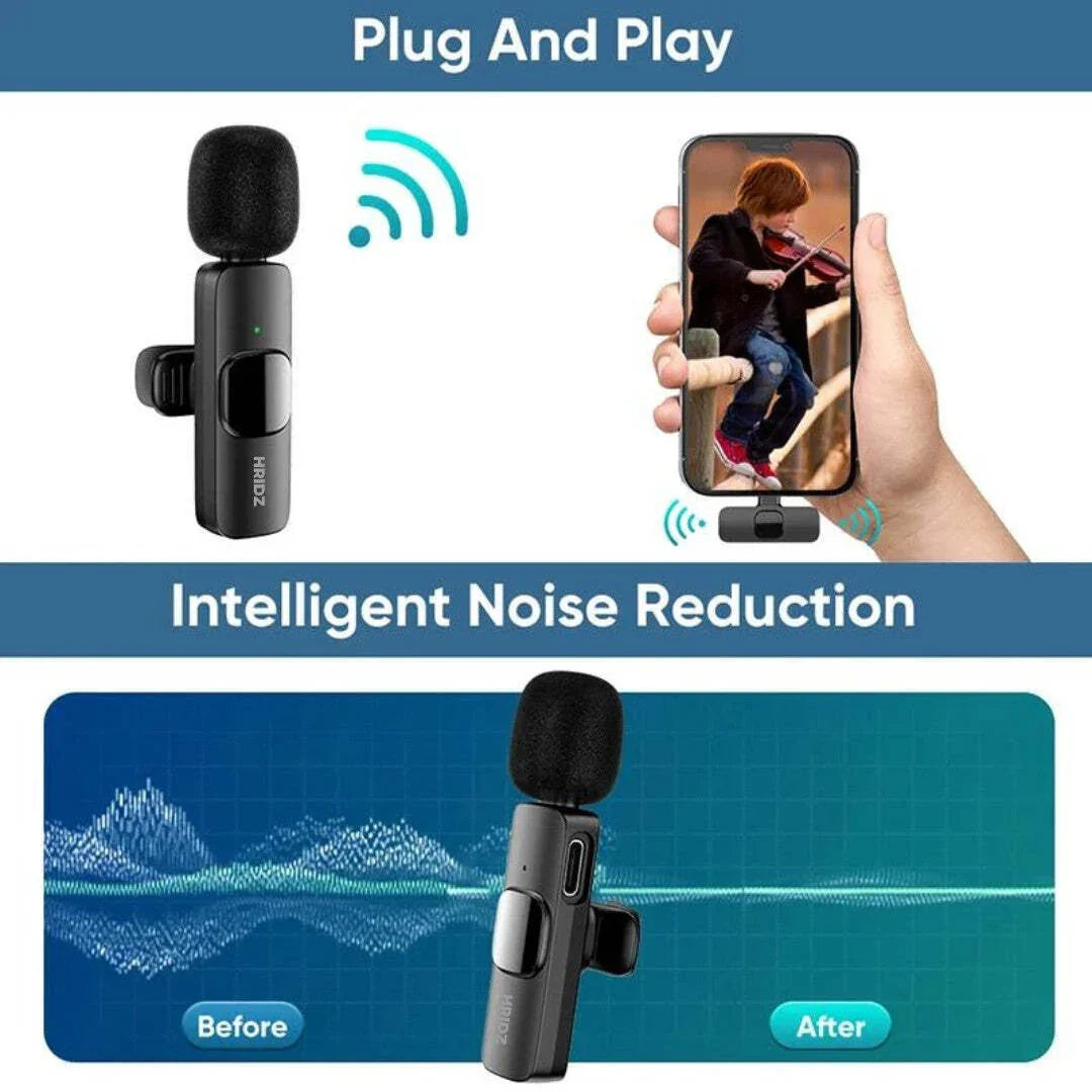 K31 Wireless Mini Microphone 3 in 1 for iOS, Android, Camera Smartphone DSLR Desktop Laptop