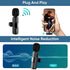 K31 Wireless Mini Microphone 3 in 1 for iOS, Android, Camera Smartphone DSLR Desktop Laptop