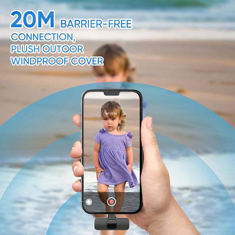 K31 Wireless Mini Microphone 3 in 1 for iOS, Android, Camera Smartphone DSLR Desktop Laptop