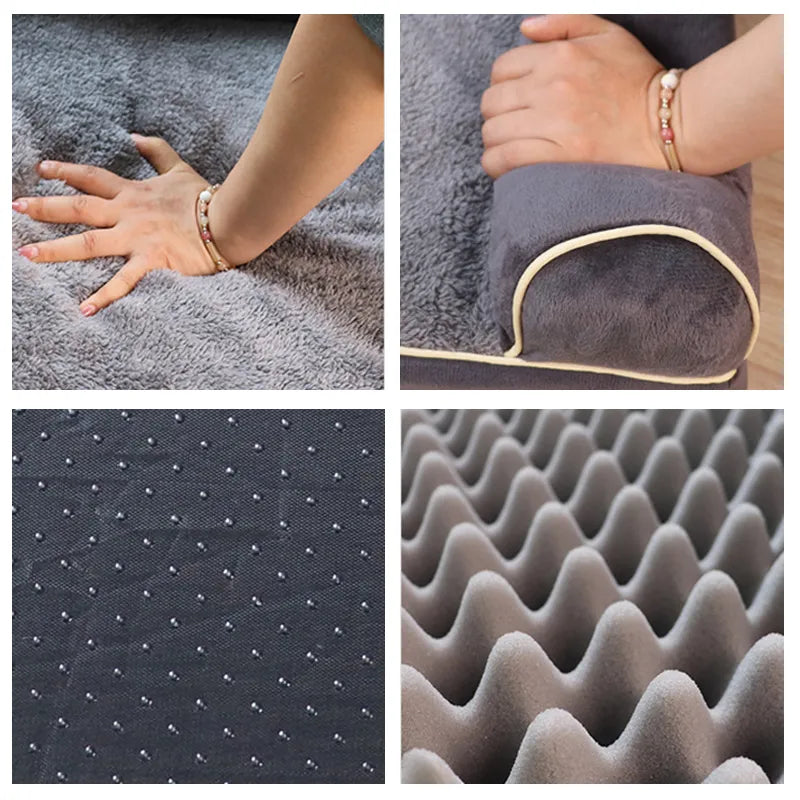 Medium PawfectFriend Orthopedic Dog Bed 3-Side Comfort Bolster Padded Calming Mattress Bed with Removable Cover