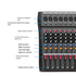 CT-80S Professional Audio Mixer – 8 Channels Bluetooth USB Mixer with Effects, 48V Phantom Power, and Built-in Sound Card, 8 Channels Audio Sound Mixer Mixing DJ Console USB with 48V Phantom Power