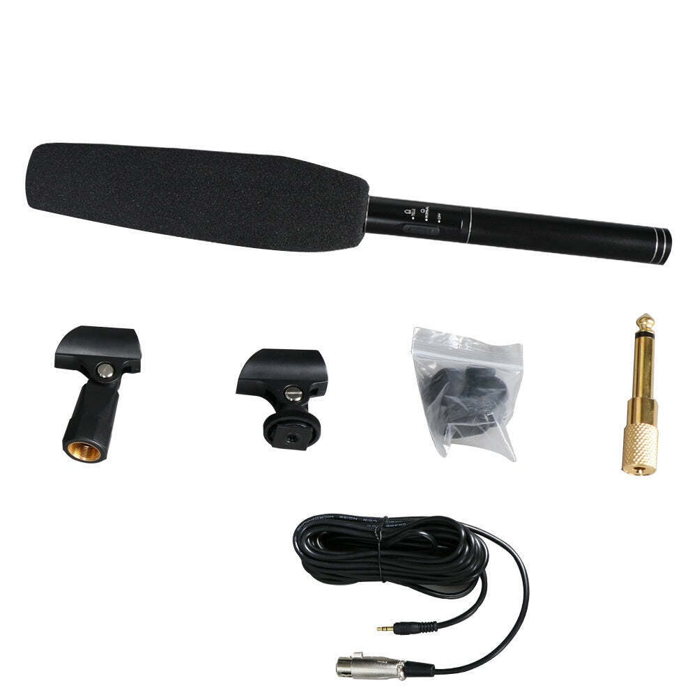 HZ-320 Professional Studio Condenser Shotgun Microphone for Filmmaking and Interview Recording