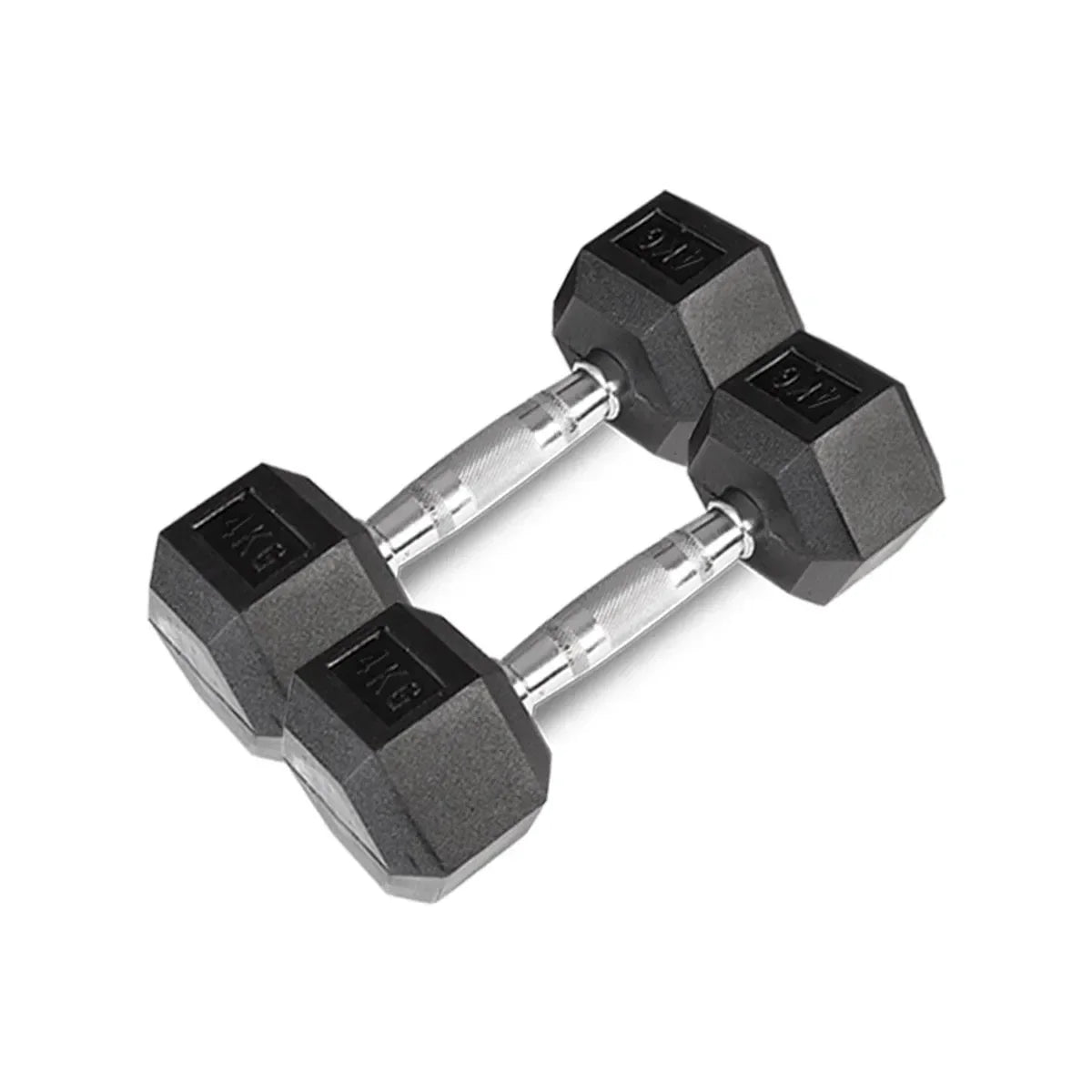 56kg Hex Fixed Dumbbell Set (4, 6, 8, 10kg Pairs)
