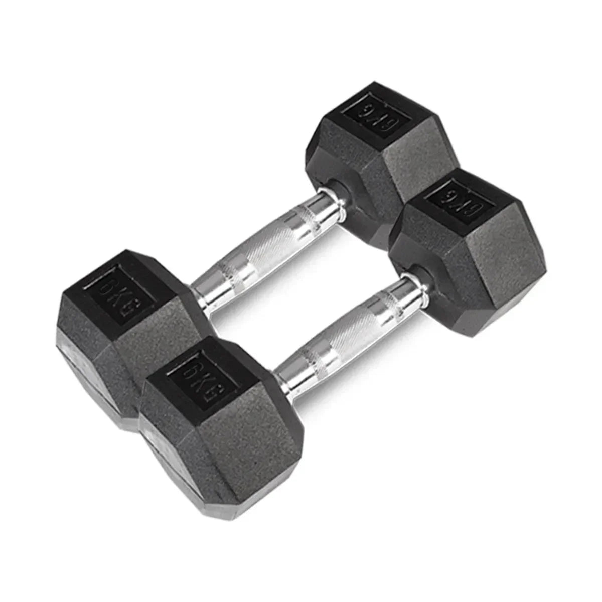 56kg Hex Fixed Dumbbell Set (4, 6, 8, 10kg Pairs)