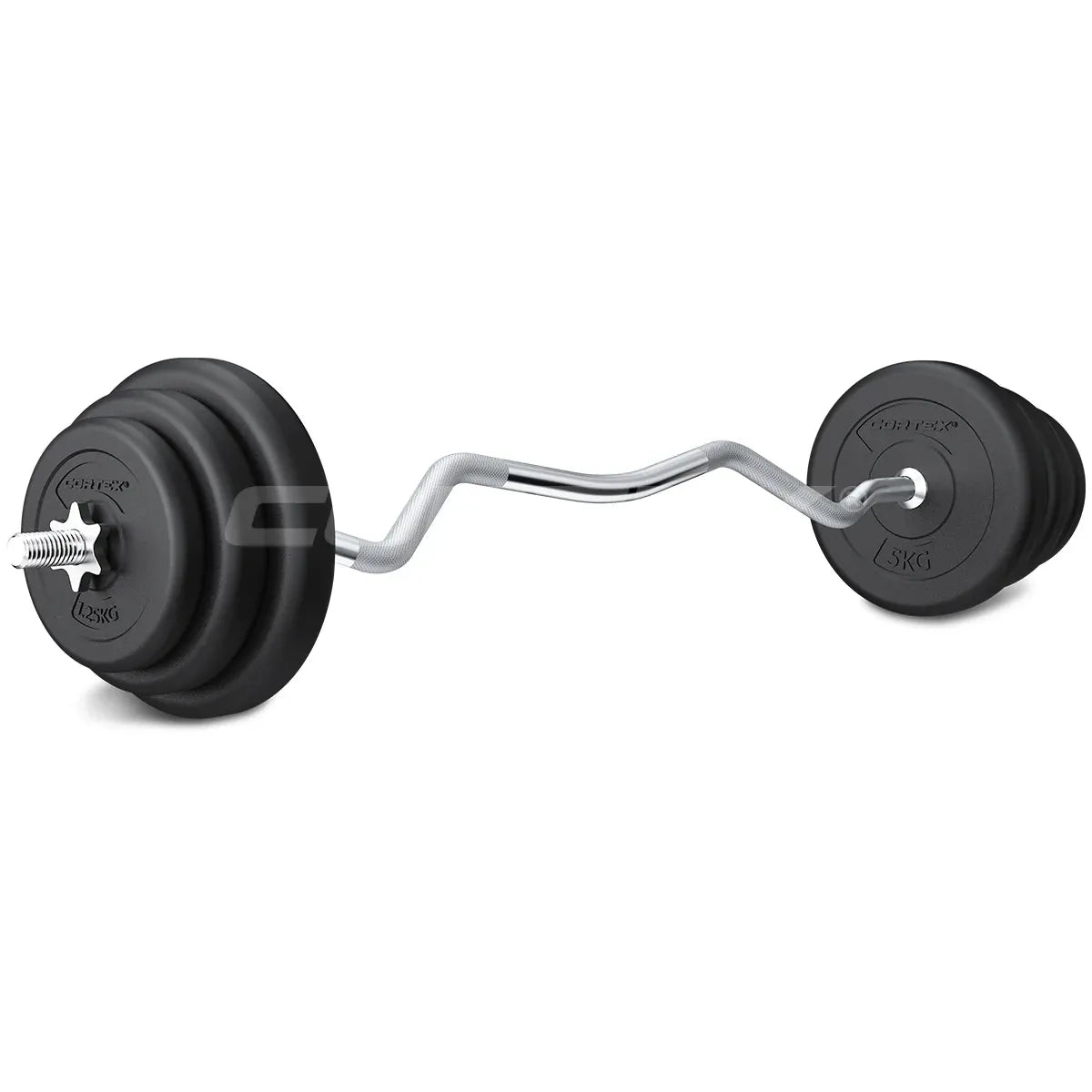 90kg EnduraCast Barbell Weight Set with Dumbbells and Curl Bar Kit