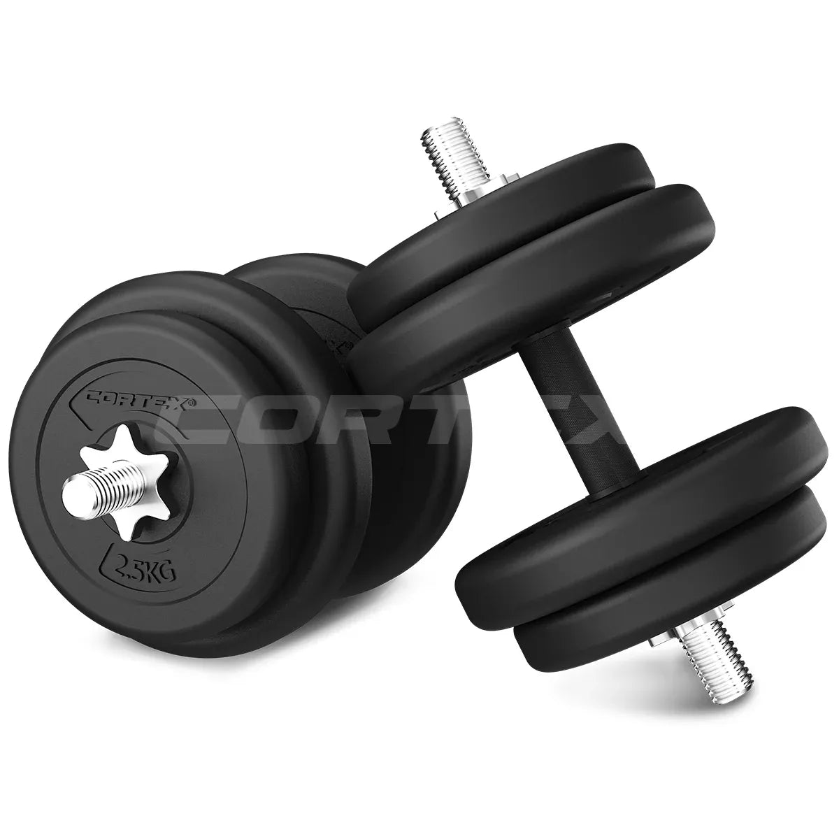 90kg EnduraCast Barbell Weight Set with Dumbbells and Curl Bar Kit