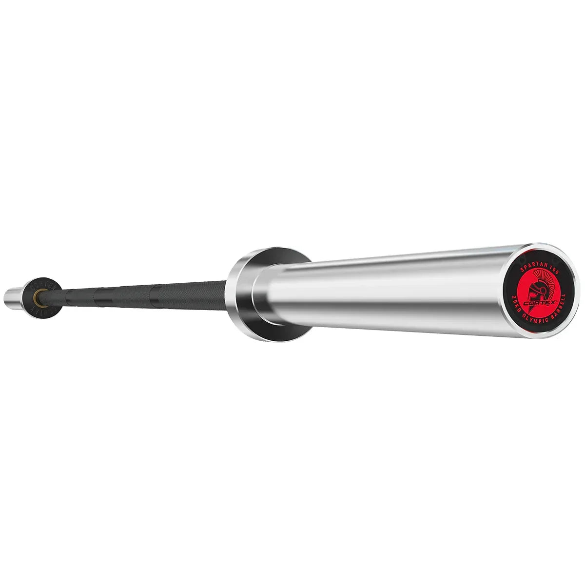 SPARTAN100 7ft 20kg Olympic Barbell (Black Oxide) with Lockjaw Collars