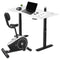 Cyclestation 3 Exercise Bike with ErgoDesk Automatic Standing Desk 150cm in White/Black
