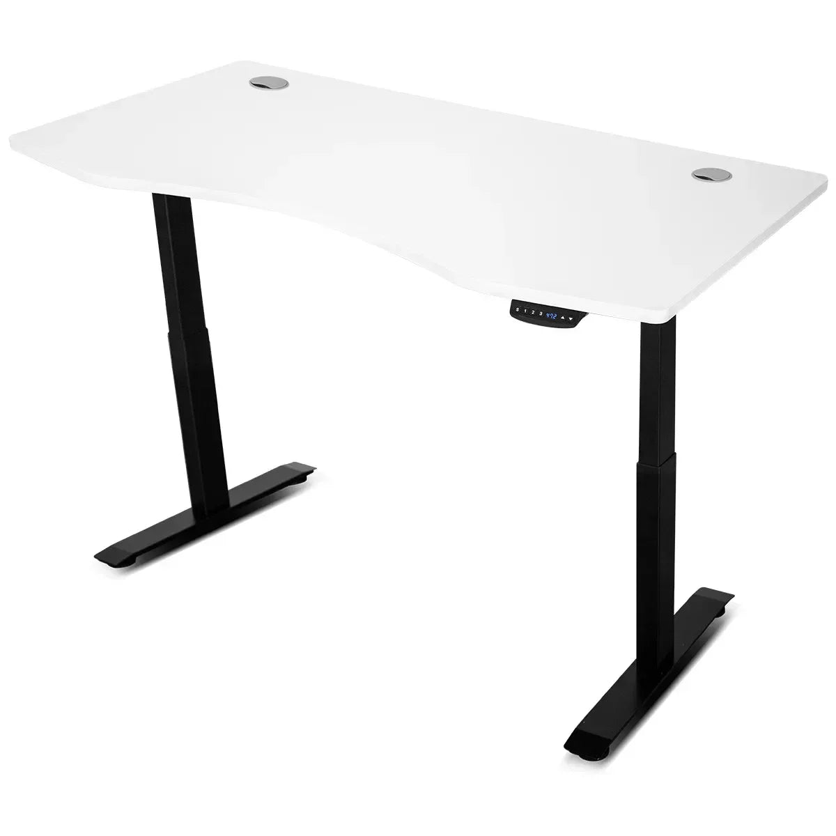 Cyclestation 3 Exercise Bike with ErgoDesk Automatic Standing Desk 150cm in White/Black